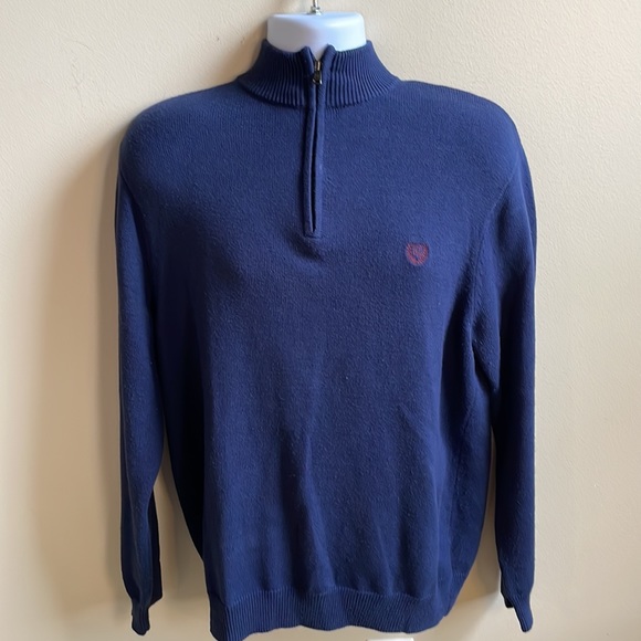 Chaps Sweaters Chaps Mens Size Medium Navy Blue 4 Zip Pullover